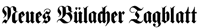 Logo Neues Buelacher Tagblatt